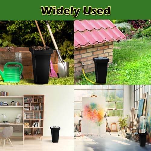 Flower Display Stand, 3 Tier Metal Shelf Plant Stand with 12pcs Plastic Flower Buckets, Moving Heavy Duty Flower, alternate