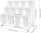 Flower Display Stand with 12 Buckets, 3-Tier Iron Flower Cart Display Stand with Wheels, Flower Bouquet Stand, alternate view