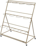 Flower Display Stand with 12 Buckets, 3-Tier Iron Flower Cart Display Stand with Wheels, Flower Bouquet Stand, alternate view