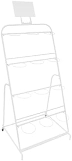 Flower Display Stand with 12 Buckets, 4-Tier Iron Flower Cart Display Stand with Wheels, Flower Bouquet Stand, alternate view
