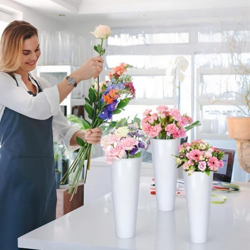Flower Display Stand With 9 Buckets, Flower Bar with Wheels, Flower Cart Display Stand for Florist Garden, alternate view 7