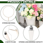 Flower Display Stand with Buckets, Metal Flower Bar Stand in White-round, alternate view 3