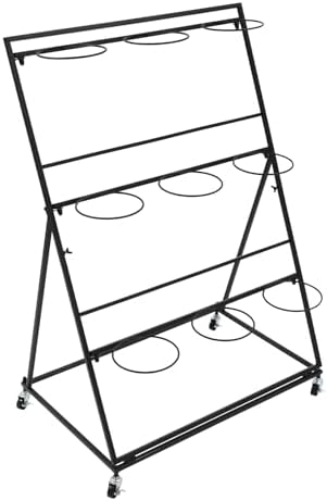 Flower Display Stand With Wheels, 3 Layers Plant Cart with 9PCS Buckets, Heavy Duty Moving Flower Rack for, alternate view 5