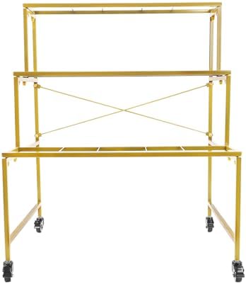 Flower Display Stand With Wheels, 3 Layers Plant Cart with 9PCS Buckets, Heavy Duty Moving Flower Rack for, alternate view 4