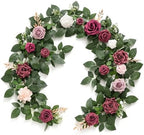 Flower Garland, 5FT Eucalyptus & Rose Burgundy