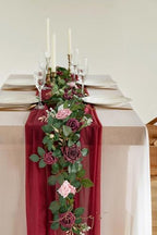 Flower Garland, 5FT Eucalyptus & Rose Burgundy, alternate view 3