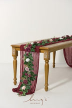 Flower Garland, 5FT Eucalyptus & Rose Burgundy, alternate view 4