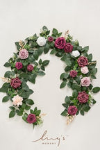 Flower Garland, 5FT Eucalyptus & Rose Burgundy, alternate view 5