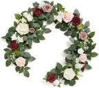 Flower Garland, 5FT Eucalyptus & Rose Dusty Rose & Cream