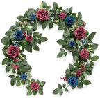 Flower Garland, 5FT Eucalyptus & Rose Navy Blue