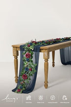 Flower Garland, 5FT Eucalyptus & Rose Navy Blue, alternate view 4
