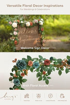 Flower Garland, 5FT Eucalyptus & Rose Orange, alternate view 4