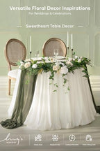 Flower Garland, 6FT Eucalyptus & Rose Blush Powder Blue, alternate view 4