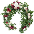 Flower Garland, 6FT Eucalyptus & Rose Marsala & Blush 02