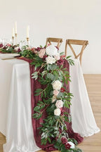 Flower Garland, 6FT Eucalyptus & Rose Marsala & Blush 02, alternate view 2