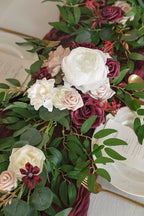 Flower Garland, 6FT Eucalyptus & Rose Marsala & Blush 02, alternate view 3