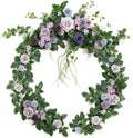 Flower Garland, 6FT Eucalyptus & Rose, Purple in Prpl-sage Purple