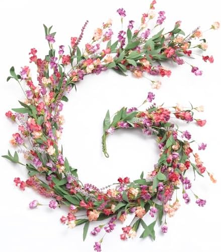 Flower Garland, 6Ft Spring/Summer Floral Garland