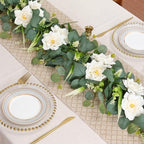 Flower Garland Artificial Rose Garland 4PCS Eucalyptus Garlands, alternate view 2