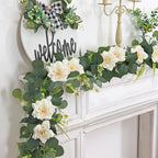 Flower Garland Artificial Rose Garland 4PCS Eucalyptus Garlands, alternate view 6