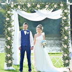 Flower Garland Artificial Rose Garland 4PCS Eucalyptus Garlands, alternate view 7
