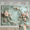 Flower Garland Backdrop 10x8ft Vinyl Retro Wall Decor Wedding Portrait Photography Backdrops Flowers Romantic