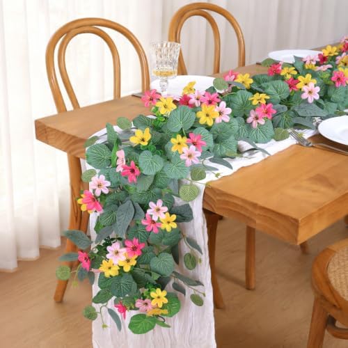 Flower Garland Daisy Garland Artificial Hanging Flowers for Outdoor, alternate view 2