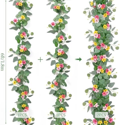 Flower Garland Daisy Garland Artificial Hanging Flowers for Outdoor, alternate view 3