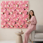 Flower Wall Backdrop 2 Panels 16×24 Inch - Deep Pink Rose in 16×24 Inch, alternate view 7