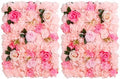 Flower Wall Backdrop 2 Panels 16×24 Inch - Soft Pink Rose in 16×24 Inch
