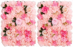 Flower Wall Backdrop 2 Panels 16×24 Inch - Soft Pink Rose in 16×24 Inch