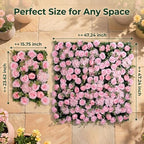 Flower Wall Backdrop 2 Panels 24x16 Inch Hot Pink in 24x16 Inch in Pink Rose, alternate view 3
