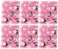 Flower Wall Backdrop 6 Panels 16×24 Inch - Deep Pink Rose in 16×24 Inch