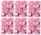 Flower Wall Backdrop 6 Panels 16×24 Inch - Deep Pink Rose in 16×24 Inch