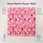 Flower Wall Backdrop 6 Panels 16×24 Inch - Deep Pink Rose in 16×24 Inch, alternate view 4
