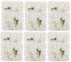 Flower Wall Backdrop 6 Panels 16×24 Inch - Ivory White Rose in 16×24 Inch