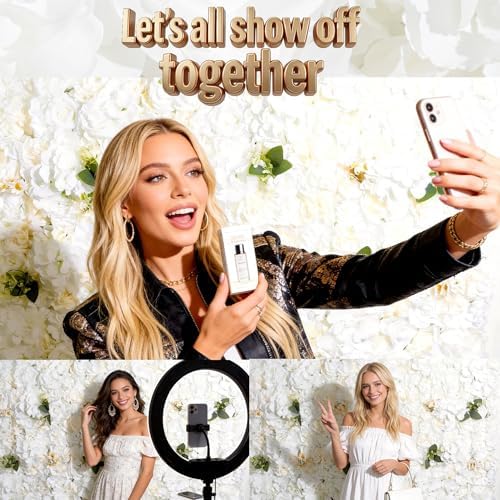 Flower Wall Backdrop 6 Panels 16×24 Inch - Ivory White Rose in 16×24 Inch, alternate view 6