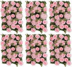 Flower Wall Backdrop 6 Panels 24x16 Inch Hot Pink in 24x16 Inch in Hot Pink Rose
