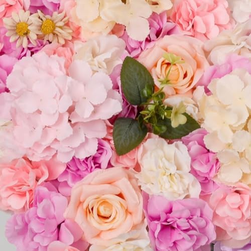 Flower Wall Backdrop 6 Panels16×24 Inch - Pink & Purple Rose, alternate view 4