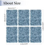 Flower Wall Panel Backdrop - 6 Pcs 24 x 16 Inch Dusty Blue Artificial Hydrangea Floral Backdrop for Wedding, alternate view 3