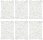 Flower Wall Panel Backdrop Decor, 6 Pcs, Ivory White, 24 x 16 Inch in 24 x 16 Inch