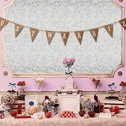 Flower Wall Panel Backdrop Decor, 6 Pcs, Ivory White, 24 x 16 Inch in 24 x 16 Inch, alternate view 2