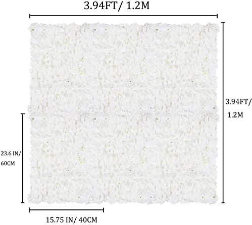Flower Wall Panel Backdrop Decor, 6 Pcs, Ivory White, 24 x 16 Inch in 24 x 16 Inch, alternate view 3