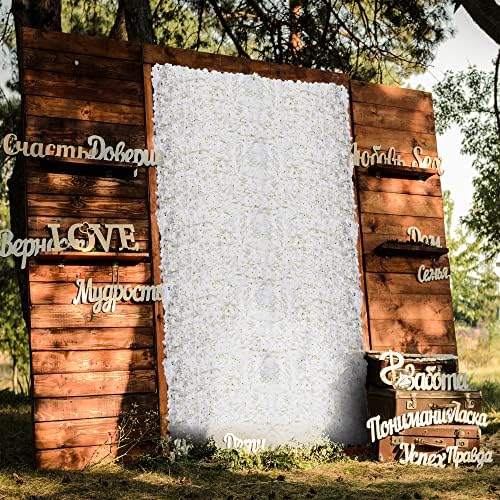 Flower Wall Panel Backdrop Decor, 6 Pcs, Ivory White, 24 x 16 Inch in 24 x 16 Inch, alternate view 4