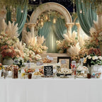 Flower Wedding Backdrop 10x8ft Dreamy Fantasy Arch Door Roman Column Background Bride to Be Bridal Shower, alternate view 5