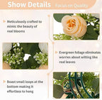 Flower Wedding Centerpieces for Tables: 10 Pcs 14 inch Diam Large Champagne & White Artificial Flowers Fake, alternate view 5