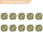 Flower Wedding Centerpieces for Tables: 10 Pcs 14 inch Diam Large Champagne & White Artificial Flowers Fake, alternate view 6