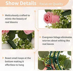 Flower Wedding Centerpieces for Tables - 10 Pcs 14 inch Diam Large Pink & White Artificial Flowers Fake Roses, alternate view