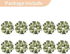 Flower Wedding Centerpieces for Tables - 10 Pcs 14 inch Diam Large White Artificial Flowers Fake Roses Candle, alternate view