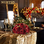 Flower Wedding Centrepieces for Tables: 10 Pcs Burgundy Artificial Flowers Roses Balls 14.2 inch Diam for, alternate view 5